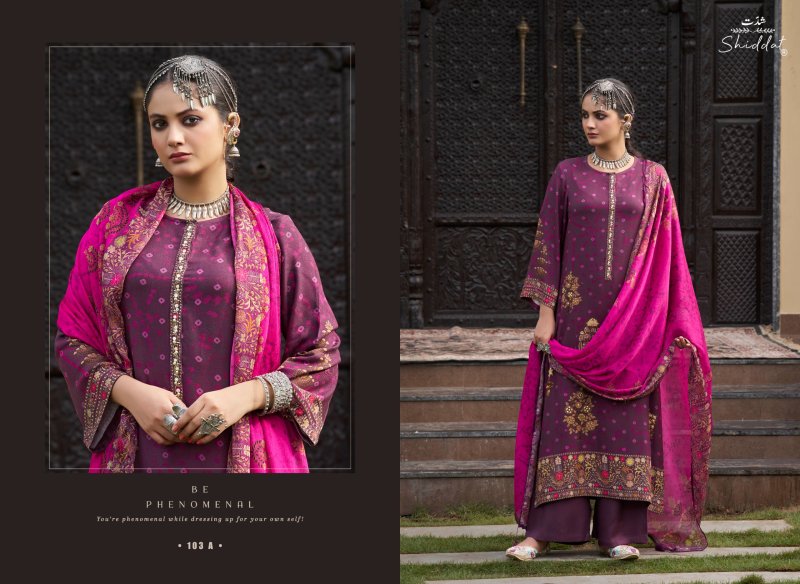 Castiel 103 By Shiddat Pashmina Salwar Kameez